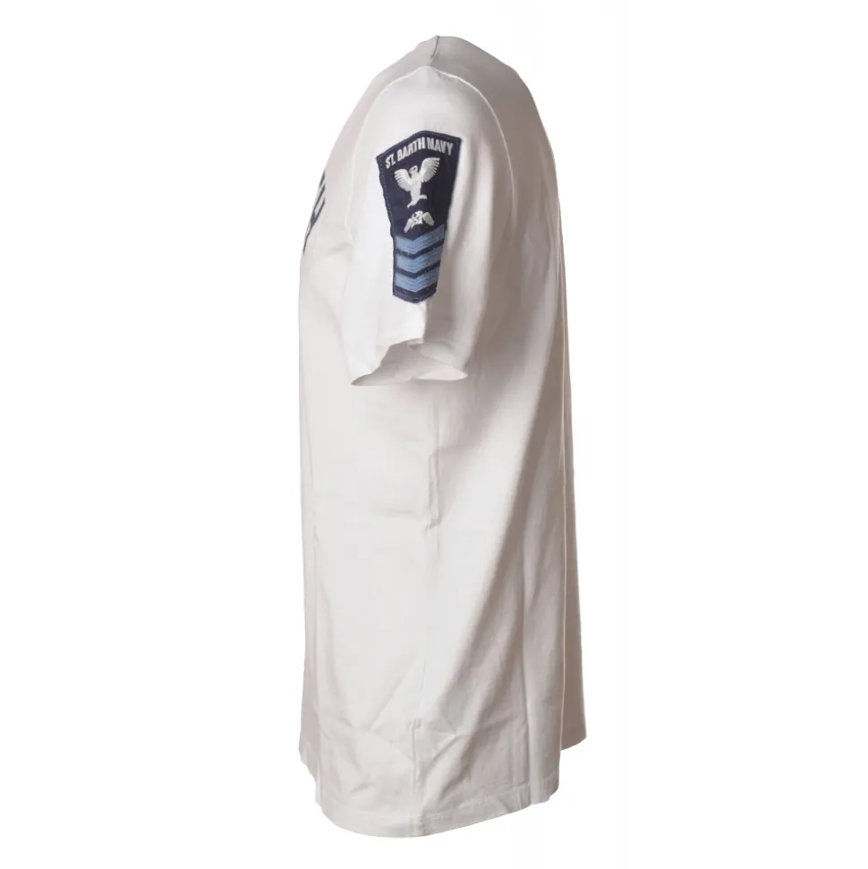 MC2 Saint Barth - T-Shirt Man PTSB Navy 01N - White - Luxury Exclusive Collection - Avvenice