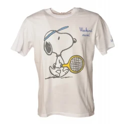 MC2 Saint Barth - T-Shirt Man Snoopy Weekend - White - Luxury Exclusive Collection - Avvenice