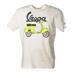 MC2 Saint Barth - T-Shirt Man Vespa Outline 01N - White - Luxury Exclusive Collection - Avvenice