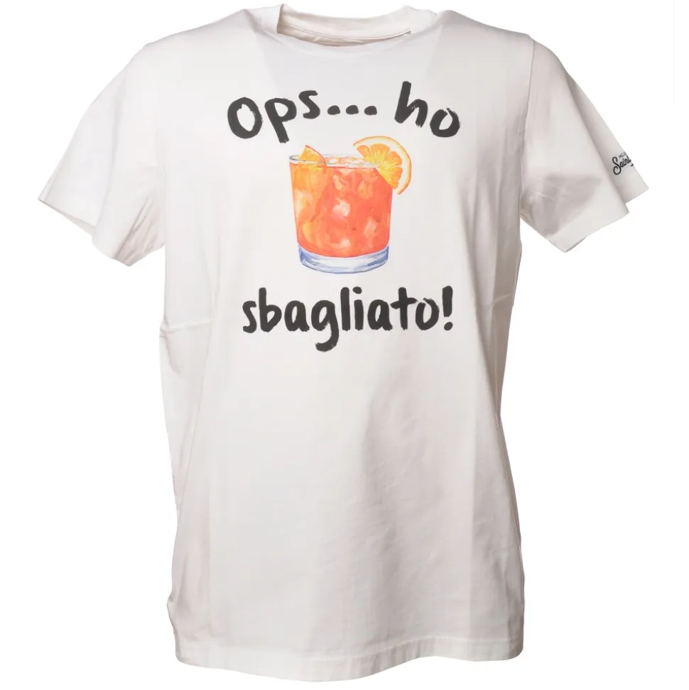 MC2 Saint Barth - T-Shirt Ops Ho Sbagliato - White - Luxury Exclusive Collection - Avvenice
