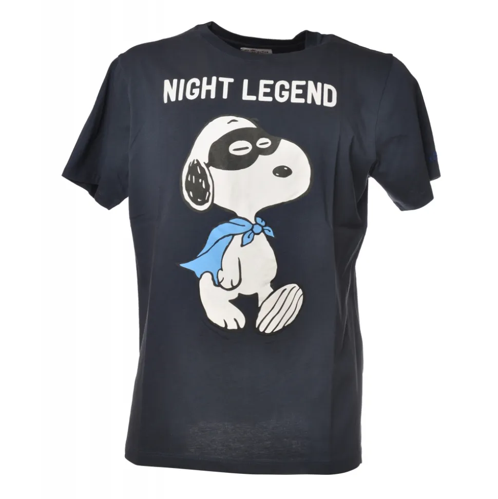 MC2 Saint Barth - T-Shirt Snoopy Night Legend - Blue - Luxury Exclusive Collection - Avvenice