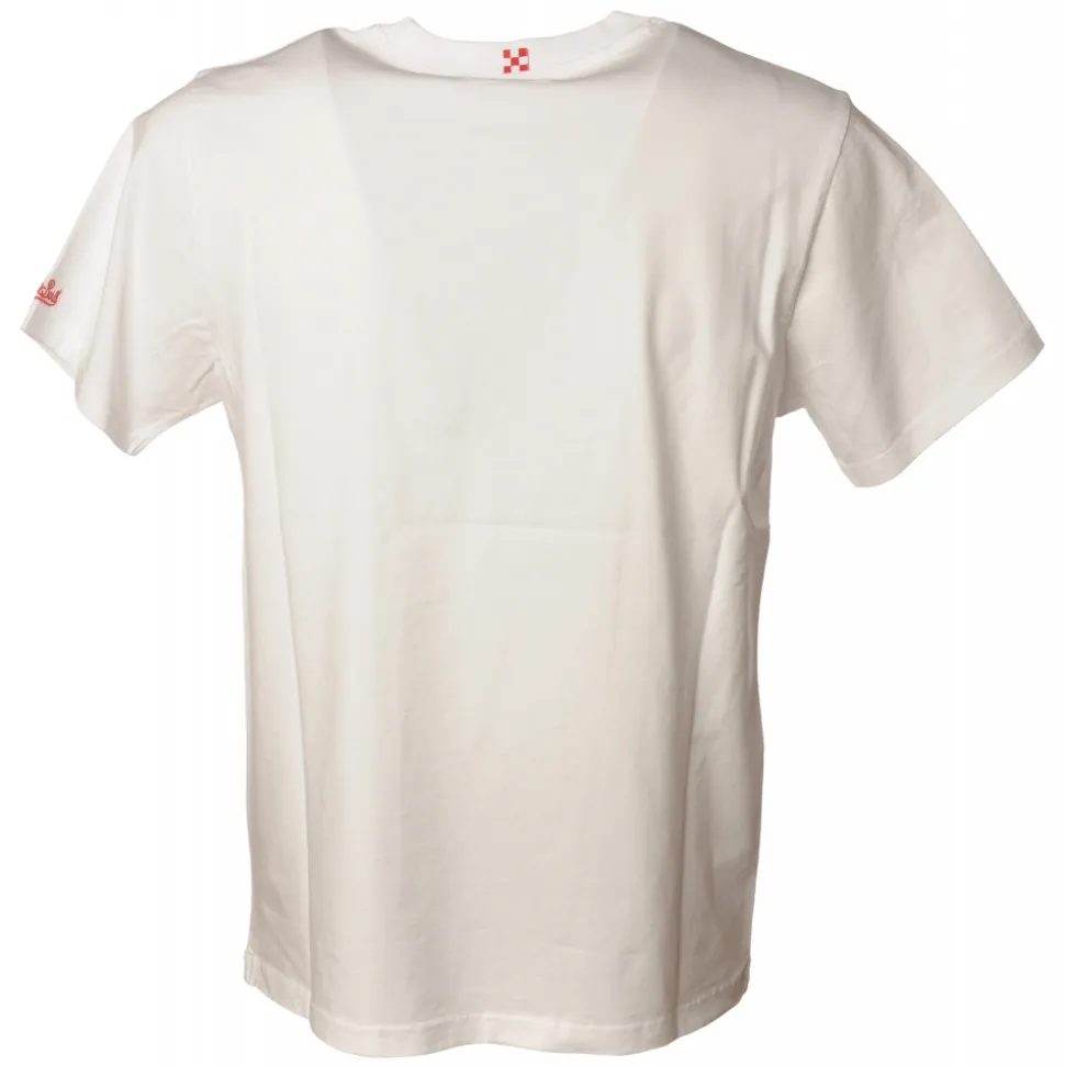 MC2 Saint Barth - T-Shirt Vespa St. Barth J'Arrive - White - Luxury Exclusive Collection - Avvenice