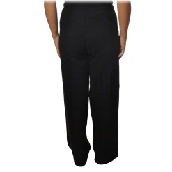 MC2 Saint Barth - Wide Leg Trouser in Knitted Yarn - Black - Luxury Exclusive Collection - Avvenice