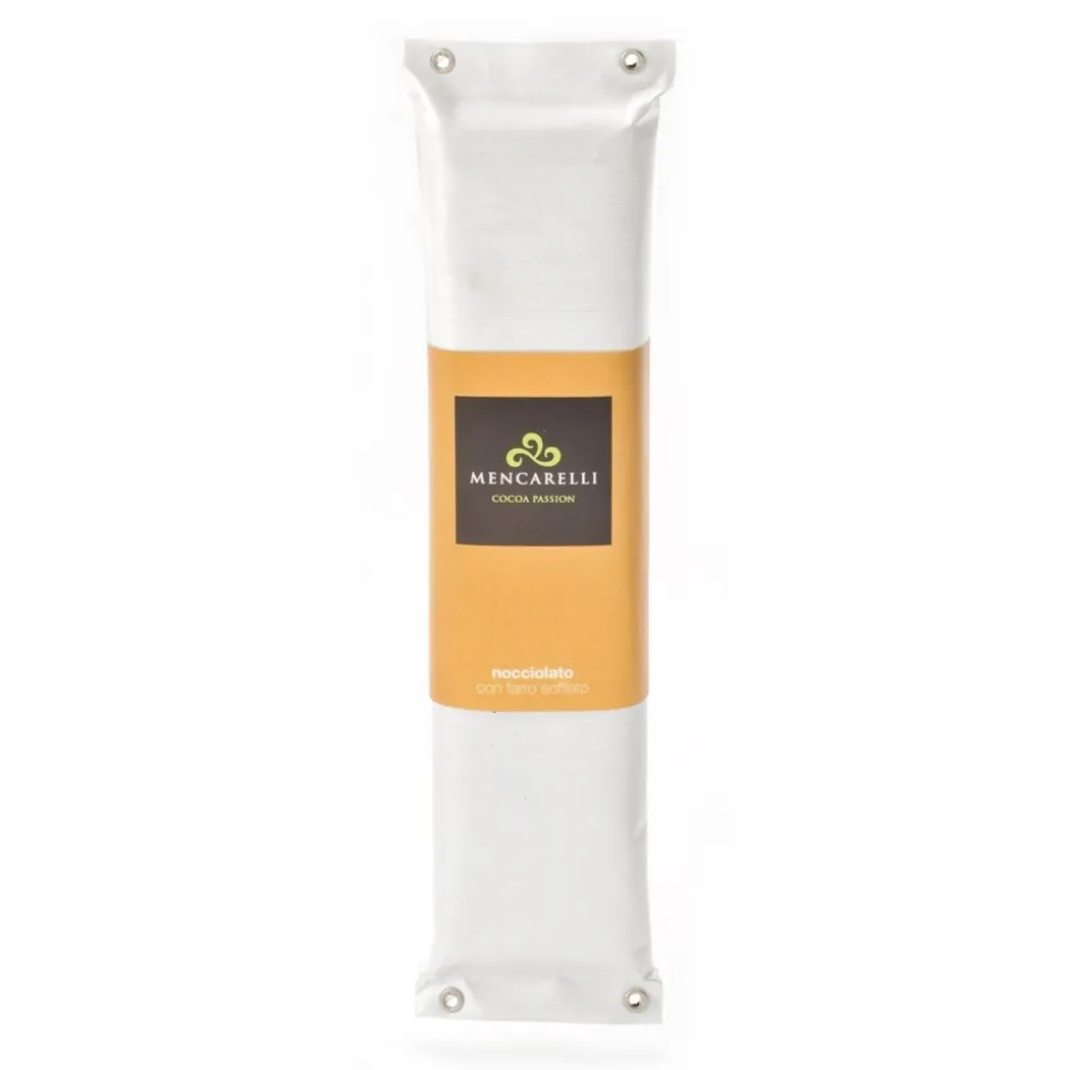 Mencarelli Cocoa Passion - Nougat with Hazelnut and Spelt Blown - Artisan Chocolate 200 g - Avvenice
