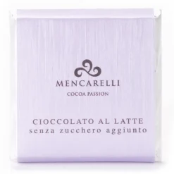 Mencarelli Cocoa Passion - Milk Chocolate Bar Sugar Free - Chocolate Bar 50 g - Avvenice
