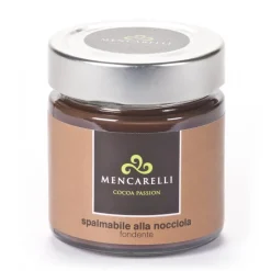 Mencarelli Cocoa Passion - Dark Spreadable Cream with Hazelnut - Artisan Cream 200 g - Avvenice
