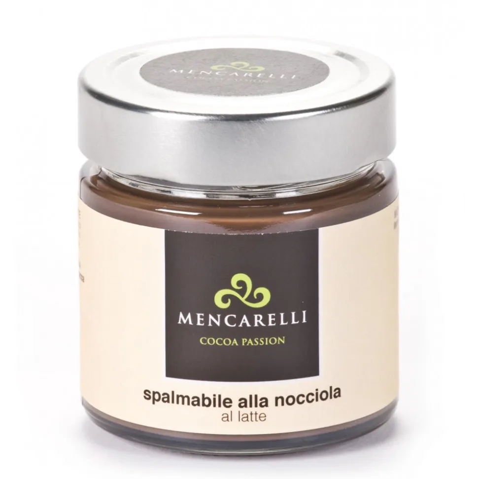Mencarelli Cocoa Passion - Milk Spreadable Cream with Hazelnut - Artisan Cream 200 g - Avvenice