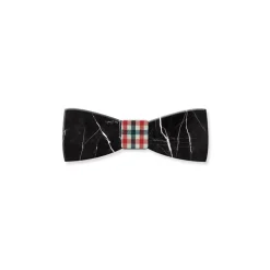 Mikol Marmi - Black Marquina Gemstone Marble Bow Tie - Papillon - Real Marble - Mikol Marmi Collection - Avvenice