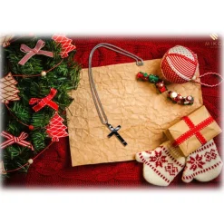 Mikol Marmi - Black Marquina Gemstone Marble Necklace - Cross Necklace - Real Marble - Mikol Marmi Collection - Avvenice