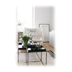 Mikol Marmi - Black Wooden Trays - Large - Real Marble - Living - Mikol Marmi Collection - Avvenice