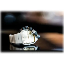 Mikol Marmi - Emerald Green Gemstone Marble Beaded Bracialet - Real Marble - Mikol Marmi Collection - Avvenice