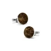 Mikol Marmi - Emperador Round Marble Cuff Links - Real Marble - Mikol Marmi Collection - Avvenice
