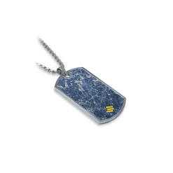 Mikol Marmi - Laguna Blue Gemstone Marble Dog Tag - Real Marble - Mikol Marmi Collection - Avvenice