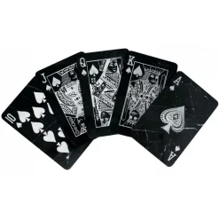 Mikol Marmi - Marble Poker Cards - Mish Marquina Black Marble - Real Marble Poker Cards - Mikol Marmi Collection - Avvenice
