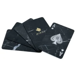 Mikol Marmi - Marble Poker Cards - Mish Marquina Black Marble - Real Marble Poker Cards - Mikol Marmi Collection - Avvenice