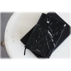 Mikol Marmi - Marquina Black Marble Notebook - Real Marble - Desk Supplies - Mikol Marmi Collection - Avvenice