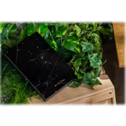 Mikol Marmi - Marquina Black Marble Notebook - Real Marble - Desk Supplies - Mikol Marmi Collection - Avvenice
