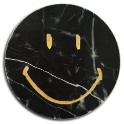 Mikol Marmi - Marquina Black Marble Smile Sticker - Real Marble - Desk Supplies - Mikol Marmi Collection - Avvenice