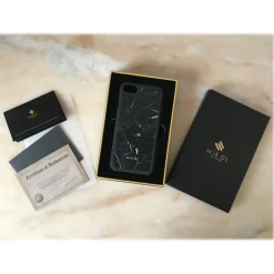 Mikol Marmi - Marquina Black Marble iPhone Case - iPhone XR - Real Marble - iPhone Cover - Apple - Mikol Marmi Collection - Avvenice