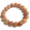 Mikol Marmi - Peach Moonstone Gemstone Marble Beaded Bracialet - Real Marble - Mikol Marmi Collection - Avvenice