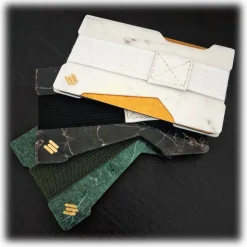 Mikol Marmi - Sahara Gold Gemstone Marble Minimalist Wallet - Credit Cards Holder - Real Marble - Mikol Marmi Collection - Avvenice