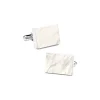 Mikol Marmi - White Carrara Rectangular Marble Cuff Links - Real Marble - Mikol Marmi Collection - Avvenice