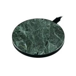Mikol Marmi - Wireless Charging Pad in Green Emerald Marble with USB Cable - Desktop Charger - iPhone - Apple - Samsung - Avvenice