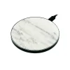 Mikol Marmi - Wireless Charging Pad in White Carrara Marble with USB Cable - Desktop Charger - iPhone - Apple - Samsung - Avvenice