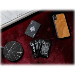 Mikol Marmi - Wireless Charging Pad in White Carrara Marble with USB Cable - Desktop Charger - iPhone - Apple - Samsung - Avvenice