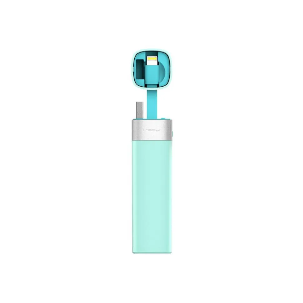 MiPow - Power Tube 3000l - Light Blue - Portable Batteries - Portable Charger For Apple Devices with App Control - 3000 mAh - Avvenice