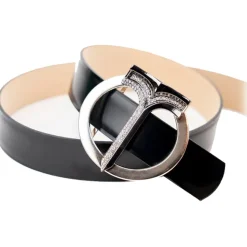 Miriam Tirinzoni - Black Calf Leather Belt - Belt - Luxury Exclusive Collection - Avvenice