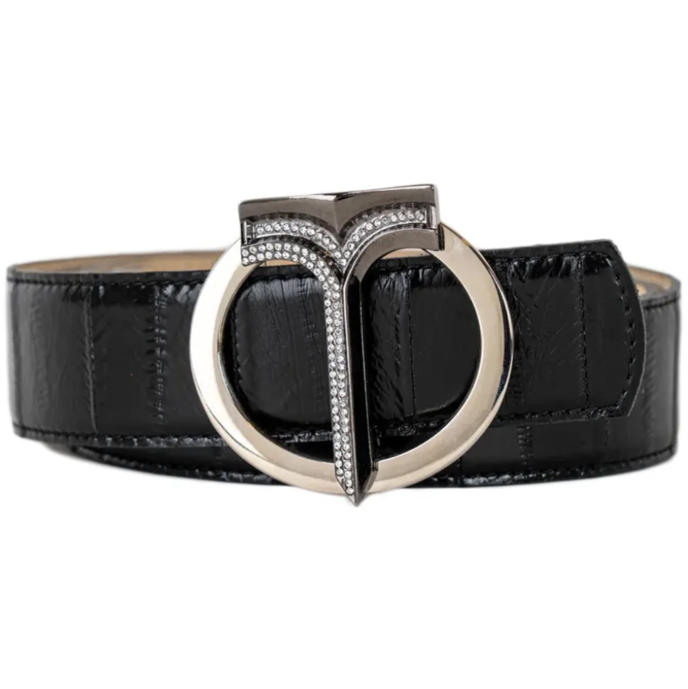 Miriam Tirinzoni - Black Eel Leather Belt - Belt - Luxury Exclusive Collection - Avvenice