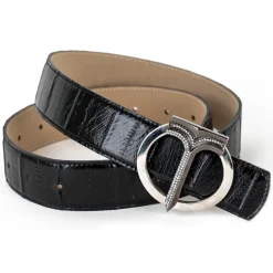 Miriam Tirinzoni - Black Eel Leather Belt - Belt - Luxury Exclusive Collection - Avvenice