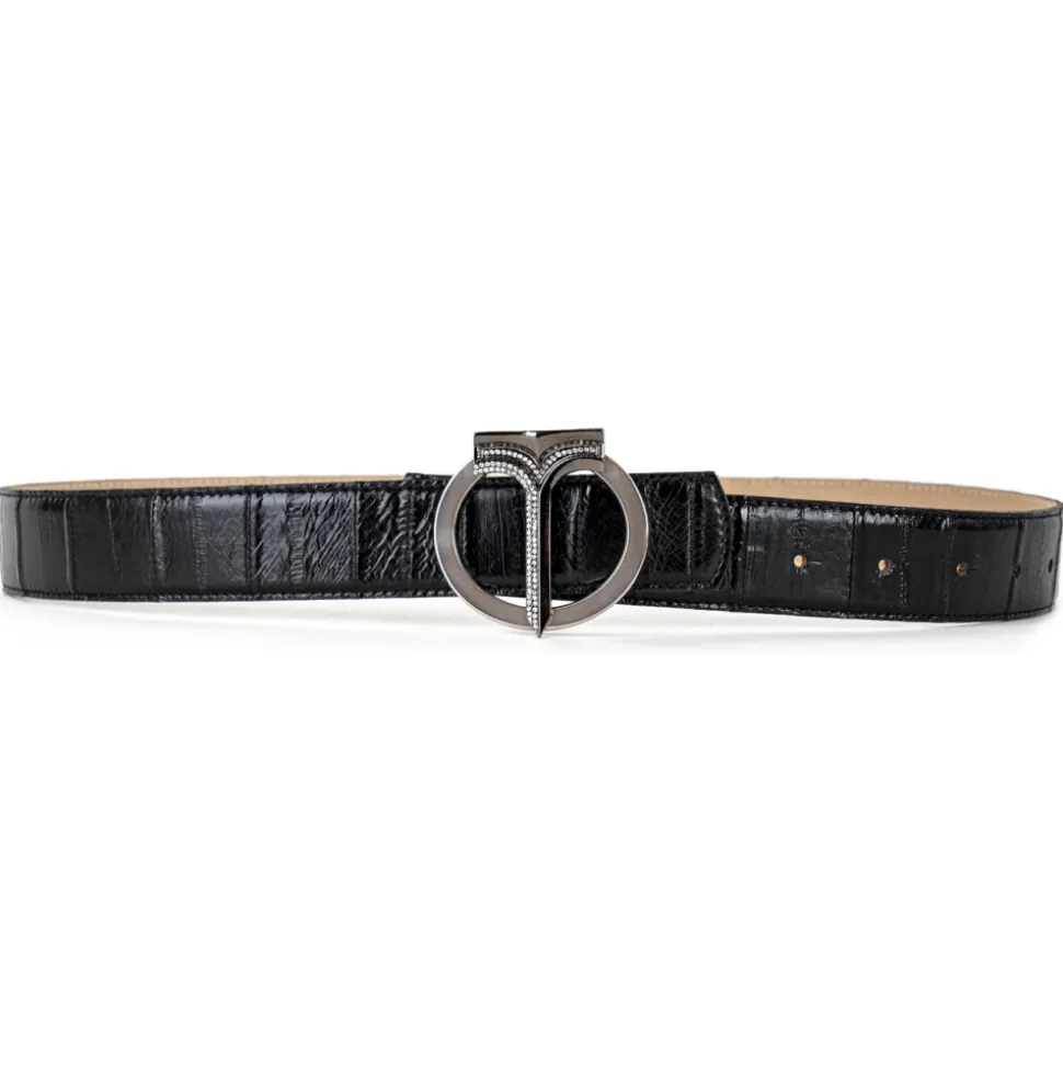 Miriam Tirinzoni - Black Eel Leather Belt - Belt - Luxury Exclusive Collection - Avvenice
