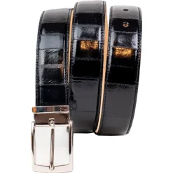 Miriam Tirinzoni - Black Eel Leather Belt - Belt - Luxury Exclusive Collection - Avvenice