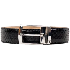 Miriam Tirinzoni - Black Python Leather Belt - Belt - Luxury Exclusive Collection - Avvenice