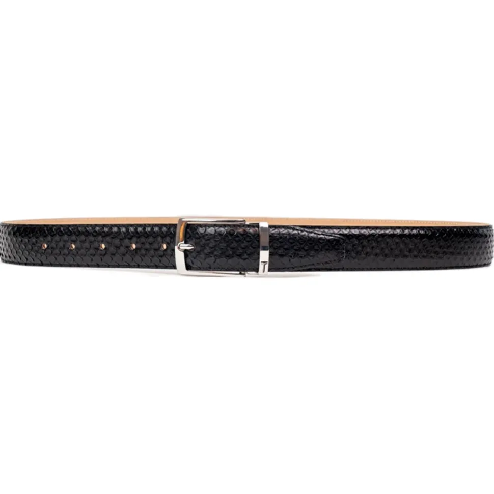 Miriam Tirinzoni - Black Python Leather Belt - Belt - Luxury Exclusive Collection - Avvenice