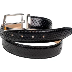 Miriam Tirinzoni - Black Python Leather Belt - Belt - Luxury Exclusive Collection - Avvenice