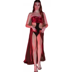 Miriam Tirinzoni - Black Swimsuit with Details in Multicolor Sequins - Swimsuit - Luxury Exclusive Collection - Avvenice