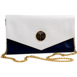 Miriam Tirinzoni - Blue and White Calf Leather Bag - Bags - Luxury Exclusive Collection - Avvenice
