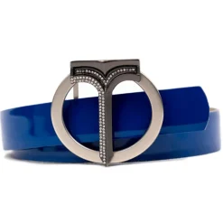 Miriam Tirinzoni - Blue Calf Leather Belt - Belt - Luxury Exclusive Collection - Avvenice