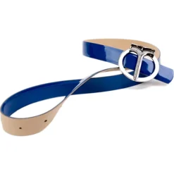 Miriam Tirinzoni - Blue Calf Leather Belt - Belt - Luxury Exclusive Collection - Avvenice