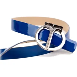 Miriam Tirinzoni - Blue Calf Leather Belt - Belt - Luxury Exclusive Collection - Avvenice