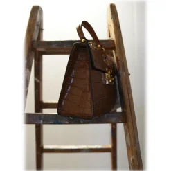 Miriam Tirinzoni - Brown Coconut Mold Bag - Bags - Luxury Exclusive Collection - Avvenice