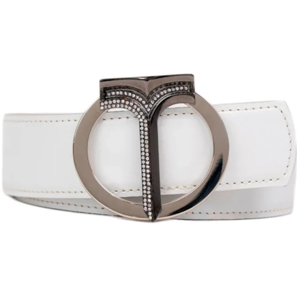 Miriam Tirinzoni - Calf Leather White Belt - Belt - Luxury Exclusive Collection - Avvenice