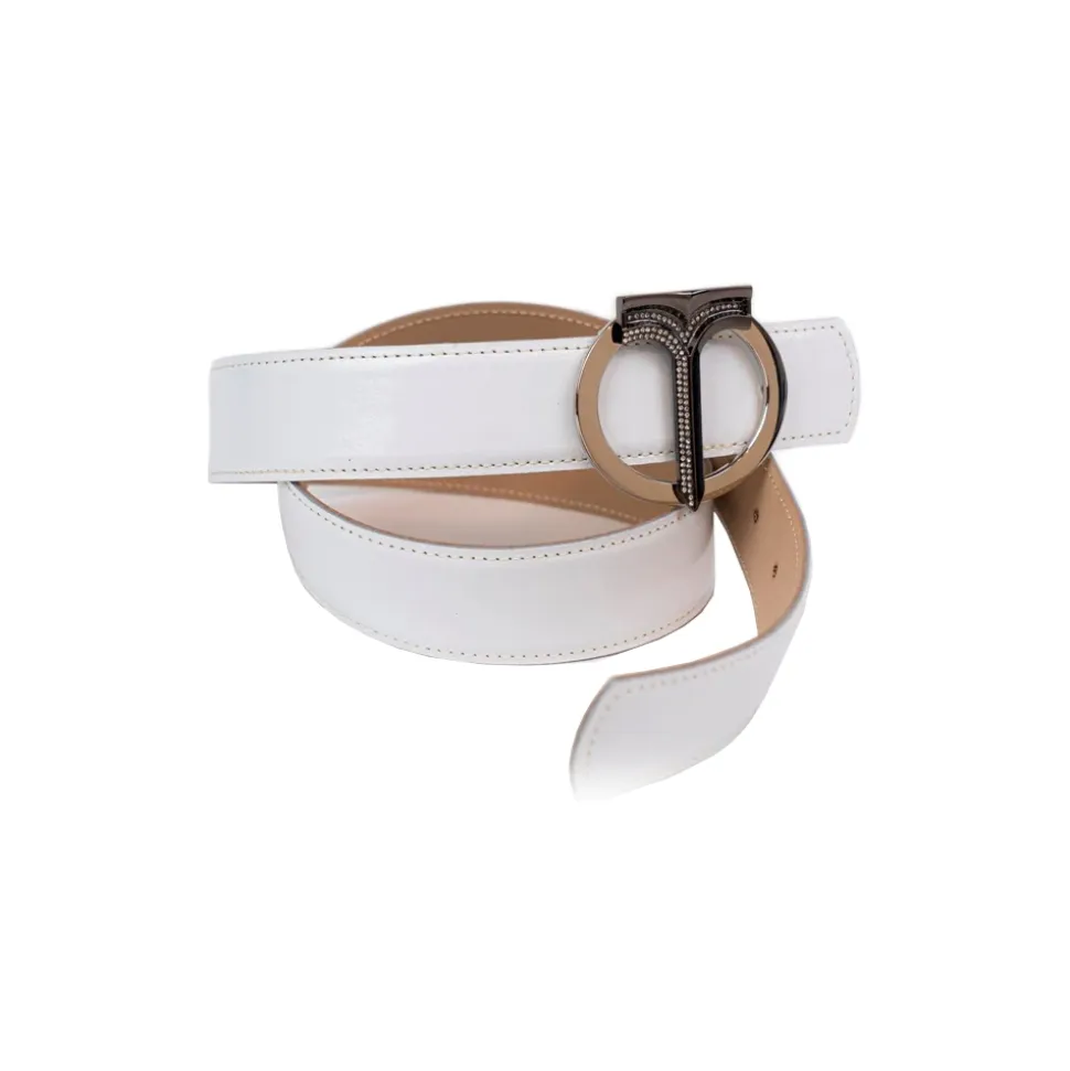 Miriam Tirinzoni - Calf Leather White Belt - Belt - Luxury Exclusive Collection - Avvenice