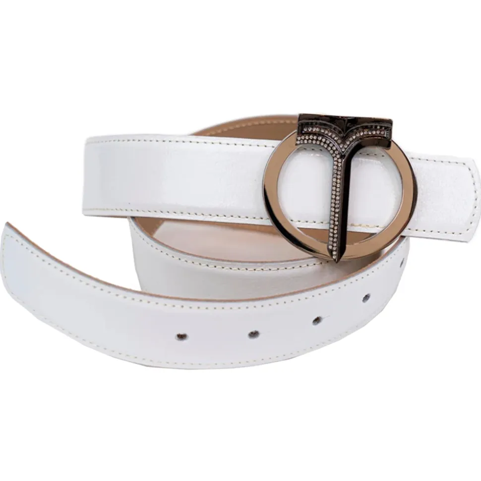 Miriam Tirinzoni - Calf Leather White Belt - Belt - Luxury Exclusive Collection - Avvenice