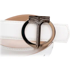 Miriam Tirinzoni - Calf Leather White Belt - Belt - Luxury Exclusive Collection - Avvenice