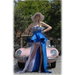 Miriam Tirinzoni - Evening Dress - Bicolor Blue and Wisteria - Dresses - Luxury Exclusive Collection - Avvenice