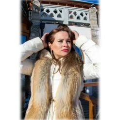 Miriam Tirinzoni - Fox Fur Vest - Caramel - Vest - Luxury Exclusive Collection - Avvenice